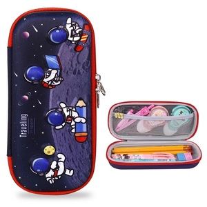 Large Capacity 3D EVA Cute Cartoon Zipped Pencil Case